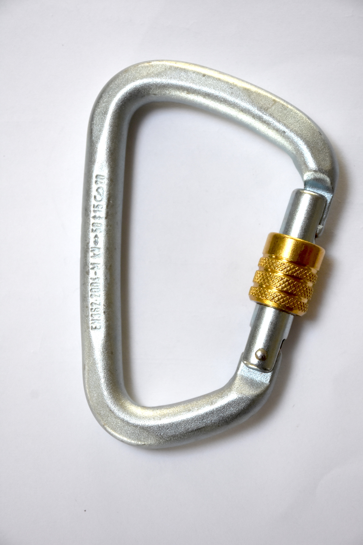 Karabiner D Steel screw lock